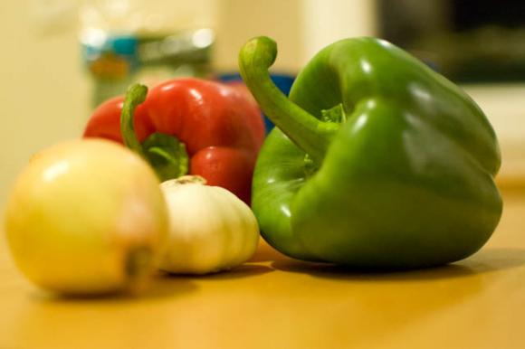 papryka, cebula i czosnek papryka, cebula i czosnek