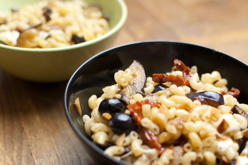 Makaron z bakłażanem i mozzarellą