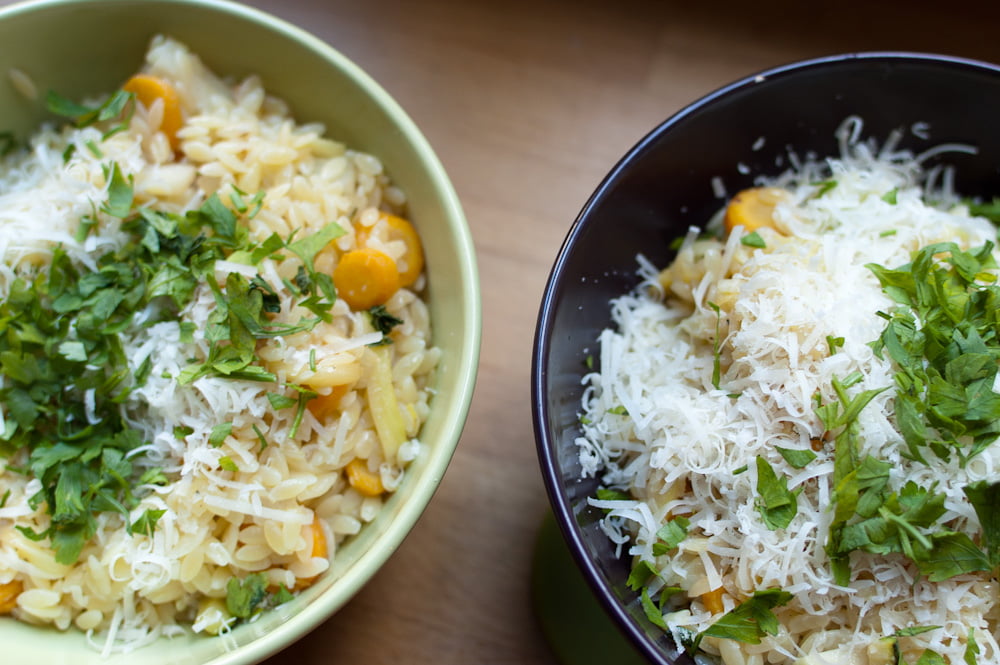 Risini z młodymi warzywami