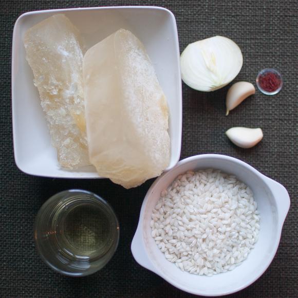 składniki na risotto alla milanese