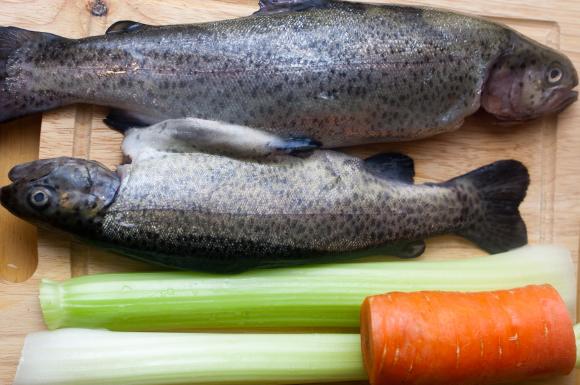 wypatroszony pstrąg